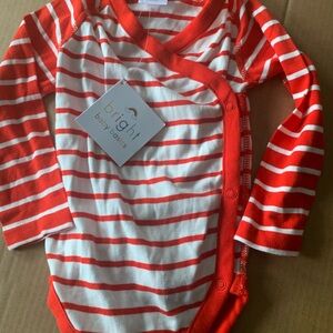 Hanna Andersson 18-24 mo red Striped One Piece baby NWT 80 bright basics